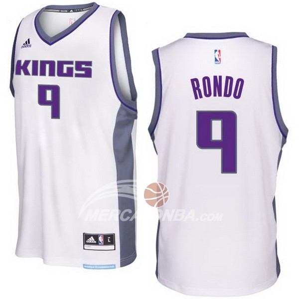 Maglia NBA Rondo Sacramento Kings Blanco